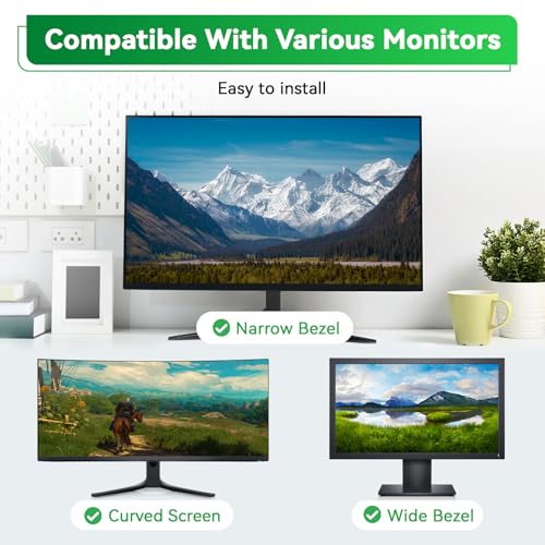[2 Pack] Magnetic 23.8 in Computer Anti Blue Light Screen Protector for16:9 Aspect Ratio Widescreen Monitor, Hanging Eye Protection Anti-Glare Light Screen Protector, Removable 23.8in Protective Film - size: 23。8 inch