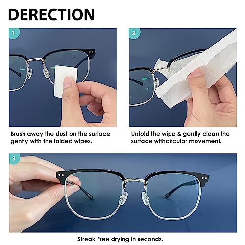 200 Count Pre-Moistened Lens Wipes for Eyeglasses | Individually Wrapped Sracth-Free Streak-Free Eyeglass Lens Cleaning Wipes, Cleaner Wipes for Sunglass, Camera Lens, Goggles - size: 200 Count (Pack of 1)