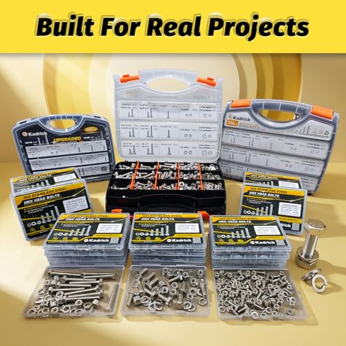 18 Sets 1/4-20x2-1/4 Bolt and Nut Set, Flat & Lock Washers Included,72PCS | 304 Stainless Steel 1/4-20 Bolt, Precision Fasteners Mechanical Assembly Equipment Repair & DIY - size: 1/4-20x2-1/4" 18sets