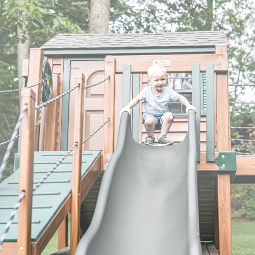 TUSK Avalanche 10 ft Rotomolded Playset Slide, Gray - color: Gray, size: 10 ft