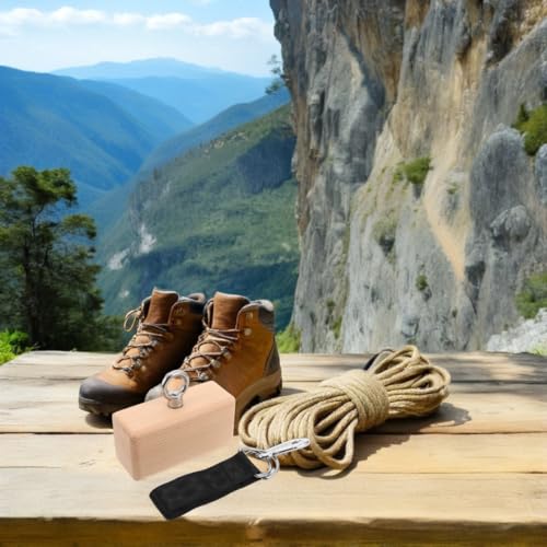 FOMIYES Wooden Grip Block Trainer for Climbing Training Equipment, Ergonomic Wood Finger Force Trainer with Adjustable Resistance, Versatile Hand Strengthening Device for Home Gym