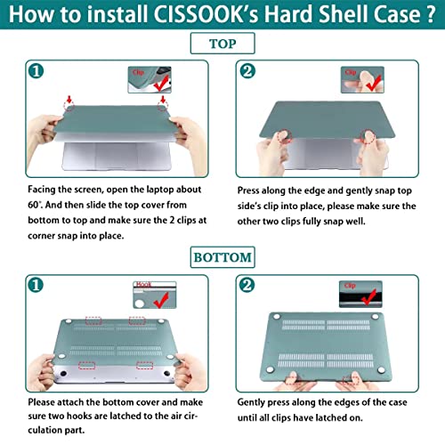 CISSOOK Matte Black Hard Shell Case Compatible with MacBook Pro 13 Inch Case 2025-2016 Release Model A2338 A2251 A2289 with Touch bar, MacBook Pro 13 M1 M2 with Keyboard Cover | 4in1 Set Hard Shell Case with Keyboard Cover for 2020-2025 MacBook Pro 13 M2&