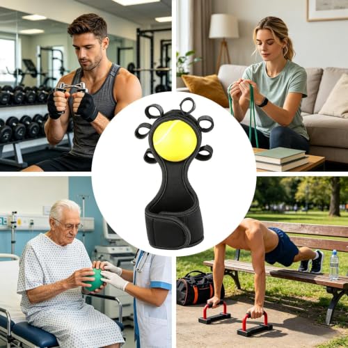 Exercise Ball for Hands Grip Muscle Trainer Ball | Finger Strengthening Tool for Workout Outdoor Weightlifting Rock Climbing Home Fitness Gym Office