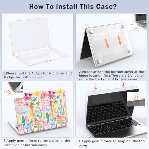Compatible with MacBook Air 13 inch Case M1 Sea Beach Palm Tree | A2337 A2179 A1932 2021-2018 Release | Cute Protective Hard Shell Matte Cover for MacBook Air 13.3 inch - color: Beach A, size: MacBook Air 13.3 inch M1 A2337 A2179 A1932