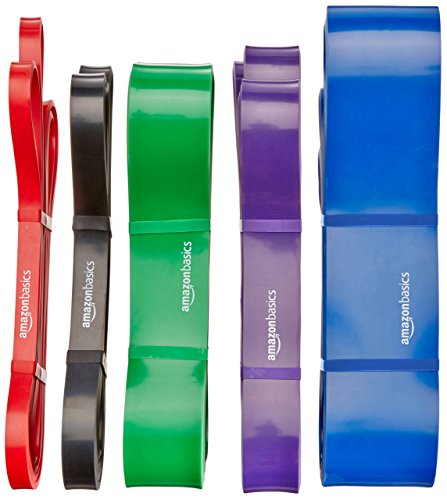 Amazon Basics Resistance Pull-Up Bands for Exercise, Workout, Stretching and Muscle Training - size: 1/2 inches (10-35 lbs) (Pack of 2), style: 1/2" (10-35 lbs)