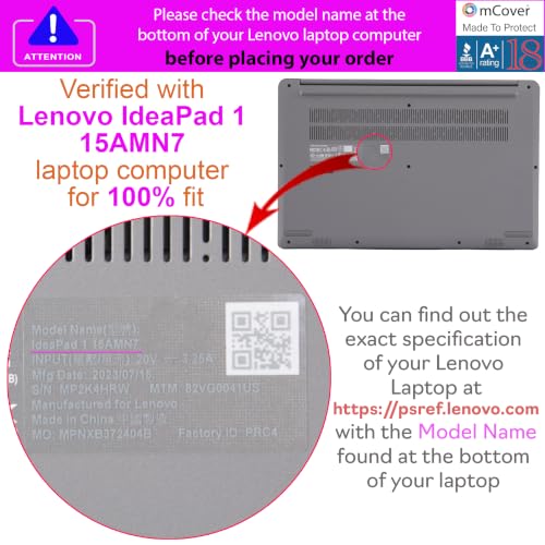 mCover Case Compatible ONLY for 2022-2024 15" Lenovo IdeaPad 1 Series (15ADA7 / 15AMN7 / 15ALC7 / 15IAU7 / 15IGL7 / 15IJL7 / 15IRU7) Windows Laptops (NOT Fitting Any Other Models)- Aqua - color: Aqua