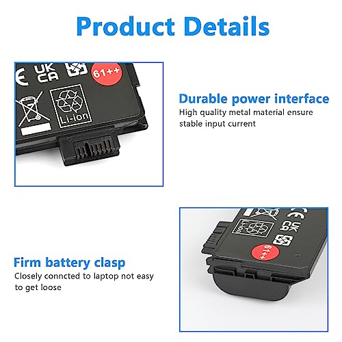 72Wh 61++ 01AV427 01AV425 Battery for Lenovo ThinkPad T480 T470 P51S P52S T570 T580 A485 A475 TP25 Series SB10K97584 SB10K97585 01AV490 01AV492 X50M08812 4X50M08812 01AV422 01AV423 01AV428 - size: 8.2*2.6*1inch