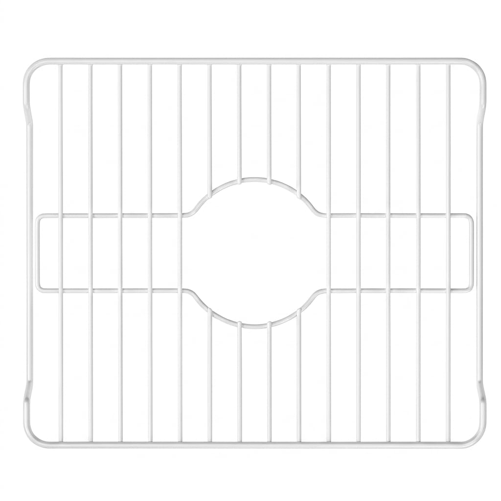 Better Houseware Small White Sink Protector for Kitchen Sink, Metal Grid Mat Fits Compact Single-Bowl Sinks, 12x10.25 in