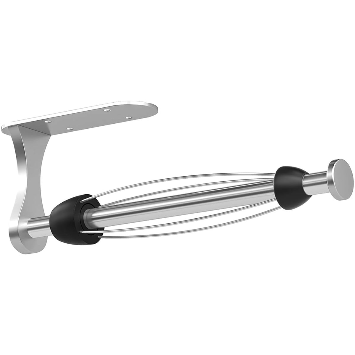 Paper Towel Holder Under Cabinet, One-Handed Tear, Wall Mount, Adhesive, Silver, Paper Roll Holder with Ratchet Mechanism for Kitchen Bathroom Farmhouse Essentials Decor Accessories