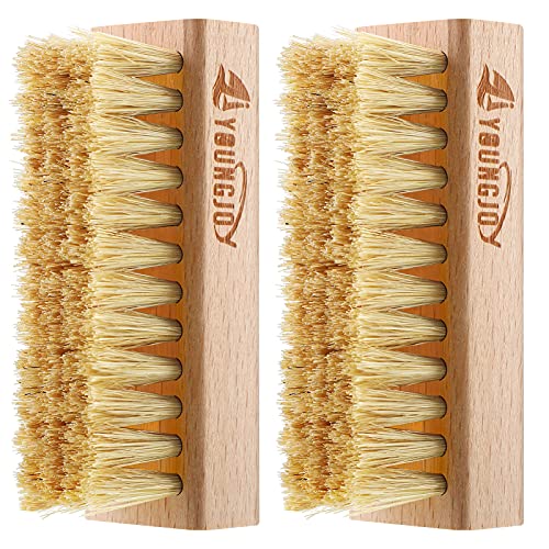YoungJoy Sneaker Cleaning Brush Shoes Shine Dauber Nylon/Horsehair/Boar Cleaner Brushes Crepe Applicators(Boar Bristle) - style: Boar Bristle