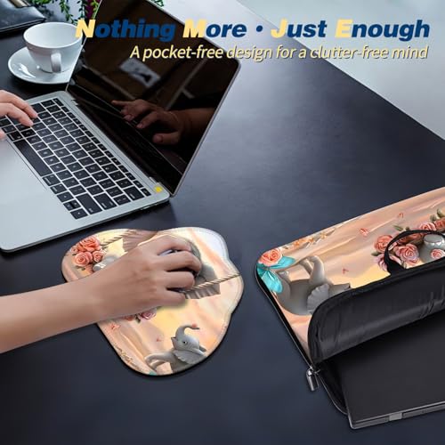 Laptop Bag 10 Inch,Resistant Shockproof Laptop Sleeve Case Protective Cover Carrying Case with Handle Compatible for HP Dell Lenovo Acer Asus Notebook Computer,Baby Elephant Swing - color: Baby Elephant Swing, size: 9-10.5 in
