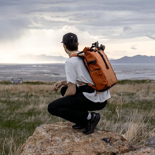 WANDRD PRVKE Rolltop 41L V4 Camera Backpack – Expandable Weatherproof Travel Bag with Laptop Sleeve and Clamshell Opening - color: Black, size: 41L (Bag Only), style: Rolltop