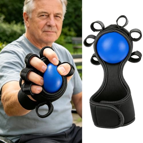 Hand Strength Ball Finger Muscle Trainer Ball | Hand Strengthening Gear for Weightlifting Office Rock Climbing Home Fitness Gym Outdoor Workout - color: Blue