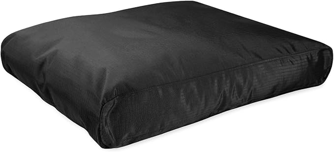 K9 Ballistics Tough Rectangle Pillow XL Extra Large Dog Bed - Removable Cover, Washable, Durable & Water Resistant Dog Bed Made for Big Dogs 54"x38", Obsidian Black