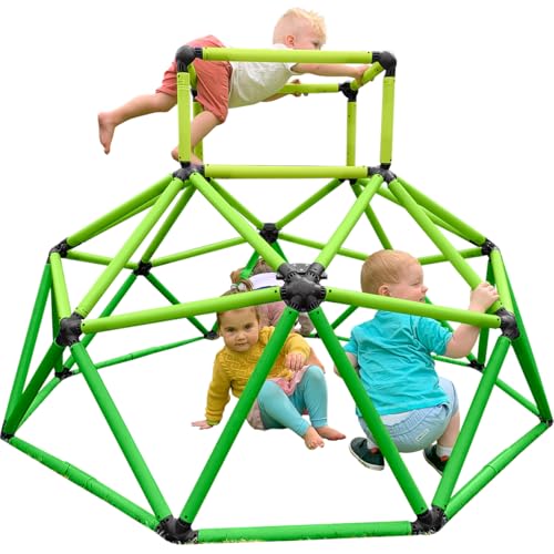 Eezy Peezy Climber with Top - Active Indoor Outdoor Play Set Climbing Dome Equipment Toys - Fun for Kids Ages 3 to 6 Years Old, Green - color: Green