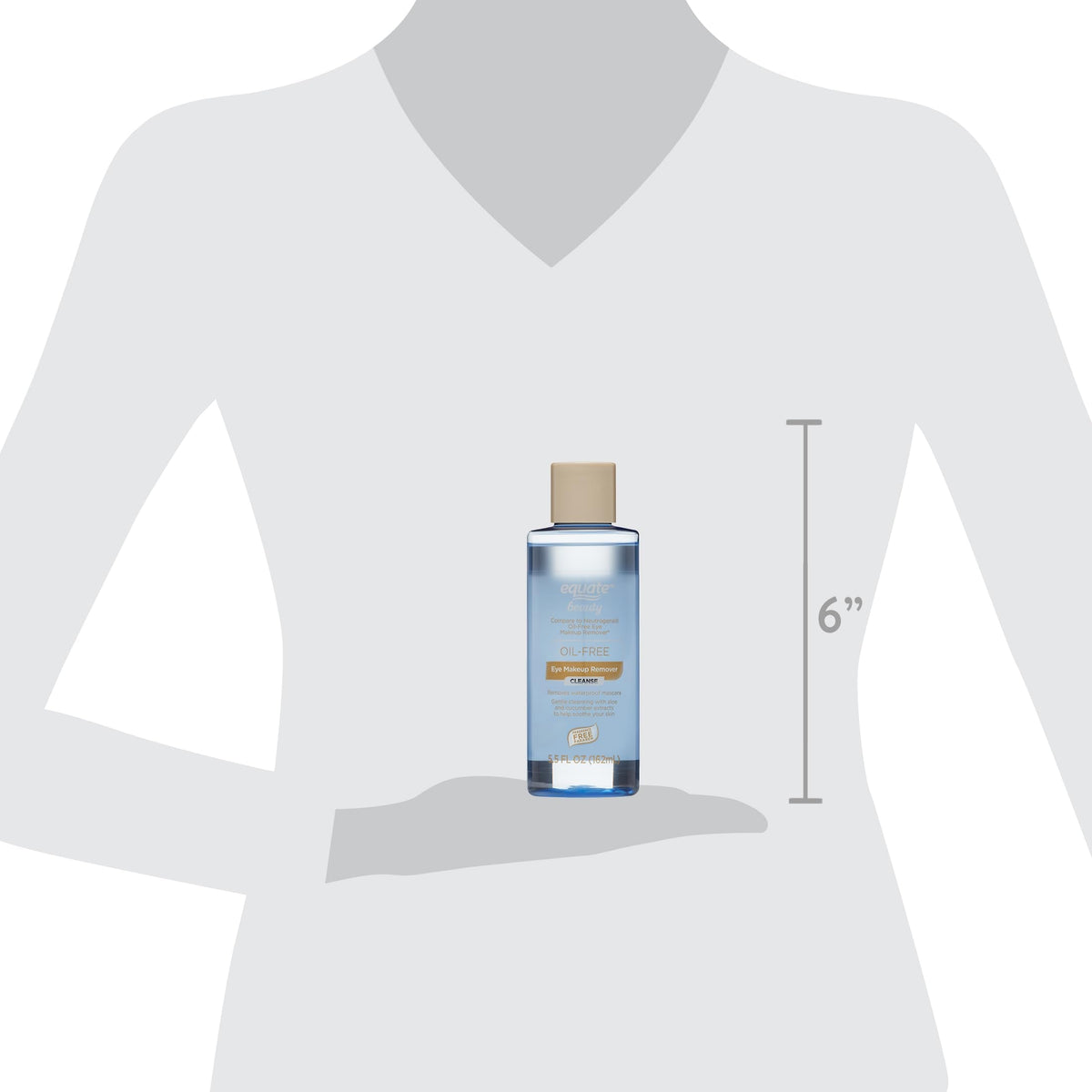 Maker Explorador Equate Beauty Oil-Free Eye Makeup Remover, 5.5 fl oz and card gift