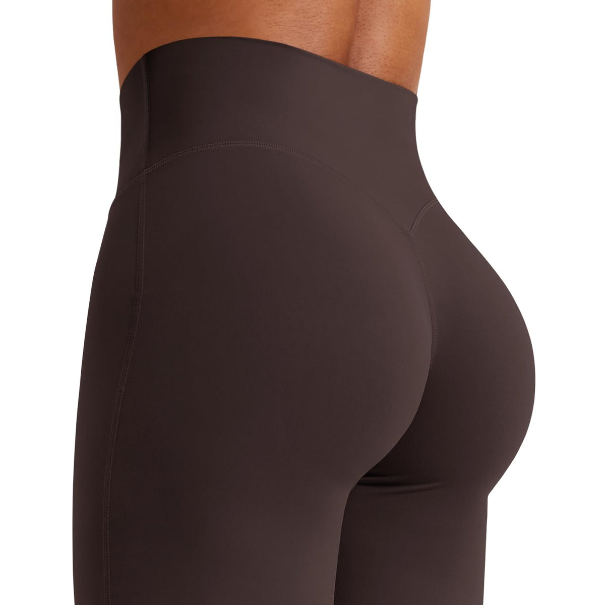 YEOREO Workout Womens Straight Leggings 31.5" Eddiy Yoga Pants Dark Brown S