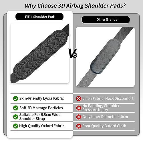 FIEIL 2 Pack Breathable Universal Shoulder Pad, 3D Cushion Air Backpack Strap Pads, for Shoulder Bags, Detachable Shoulder Strap Pad Pads Help Relieve Shoulder Pain(3D Air Cushion-Sapphire Blue) - size: 2 Pack 3D Air Cushion-Sapphire Blue