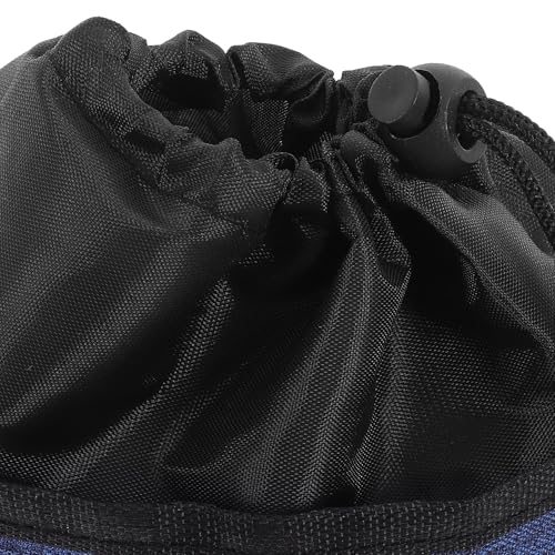 Rock Climbing Chalk Bag with Zippered Pocket, Non-Slip Chalk Holder Waist Pouch in Navy Blue for Outdoor Bouldering and Indoor Gym Climbing Gear Storage