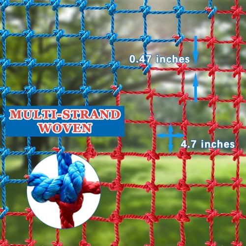 Climbing Cargo Net, Polyester Playground Climbing Net, Heavy Duty Large Military Climbing Net for Kids Outdoor, Kids Safety Protection Net, Rope Ladder, Jungle Gyms, Swingset, Treehouse - size: 4ft x 8ft