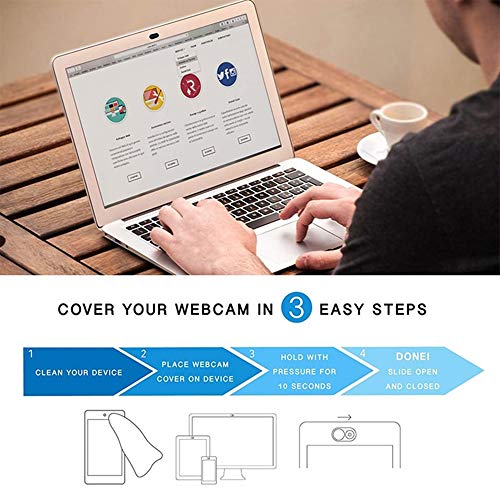 Metal Webcam Cover Slide, Shutter Magnet Slider Camera Cover for Web Cam iPhone PC Laptops Tablet Phone Lens Protect Privacy Sticker (Black-3pcs) - size: Black-3pcs