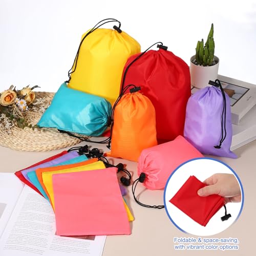Drawstring Bag with Toggle, Stuff Sack String Waterproof Travel Storage Bags Cinch Stuff Pouch -Fitting for Yoga - color: Black