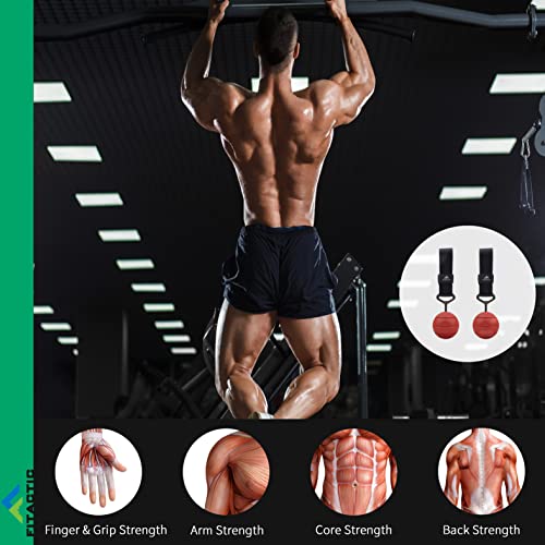Rock Climbing Solid Training Cannonball Bomb Power Pull Up Ball Hold Grips for Straps for Finger, Forearm, Biceps, Back Muscles - color: Black (3")