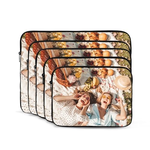 Custom Laptop Sleeve Bag Personalized Laptop Case Add Photo Logo Text Carrying Briefcase Protective Case Computer Notebook Bag (17 inch) - size: 17 inch