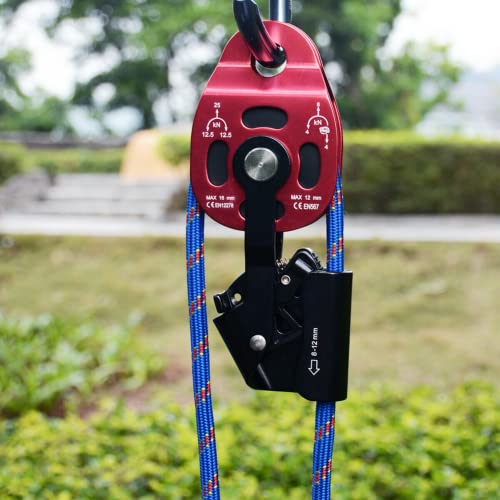 ansu Self-Locking Pulley Progress Capture Swing Side for Heavy Hauling Lifting System Pulley