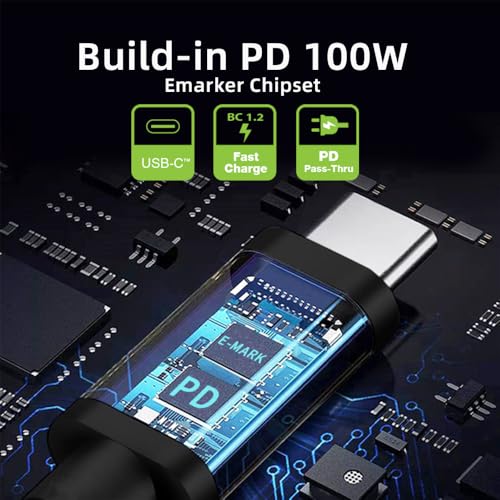 USB-C 100W 20V Input to DC 7.4 * 5.0mm PD Power 65W Output Charge Cable Support QC PD Type-C Compatible with HP-Laptop (1.8m) - style: 7.4x5.0mm HP