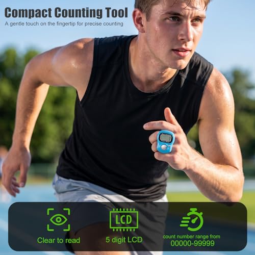 30 Pack Electronic Finger Counter Bulk,5 Digit LCD Electronic Digital Display,Resettable Hand Tally,12 Colors Counting Numbers for Golf,Goods Counting,Lap & Knitting,School Stadium Events