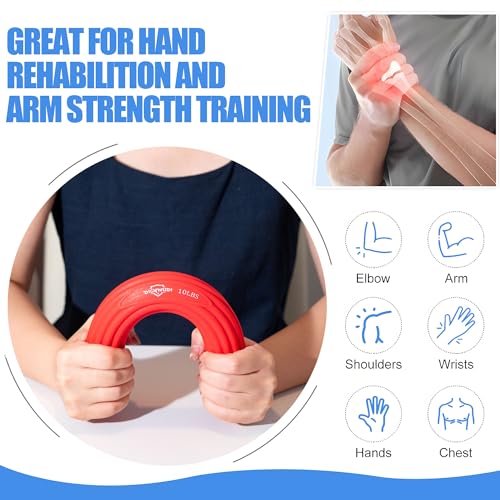 DICYWUDI Flex Therapy Bar and Grip Strength Trainers set, Physical Therapy & Resistance Bar for Golfers Elbow, Tendinitis, Wrist,Forearms Pain, Improve Grip Strength and Relieve Pain - color: Yellow/Red/Black/Blue/Pink