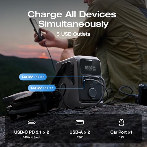 EF ECOFLOW TRAIL 300 DC Portable Power Station with Camping Lamp | 288Wh LiFePO4 Power Bank, Solar Generator, for Camping, Travel, and Emergency Power - style: TRAIL 300+CAMPING LIGHT