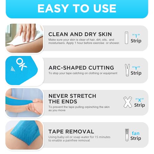 OK TAPE Precut Elastic Kinesiology Tape, 20 Strips, 2inch x 16ft, 2 Rolls | Sensitive Skin Friendly Latex Free Hypoallergenic Athletic Tape Roll for Muscle Joint Knee Waterproof Beige - color: Beige, size: 2 Rolls