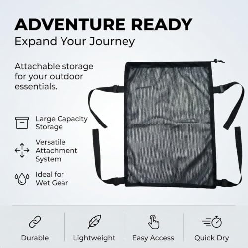 Backpack Extension Bag Large Capacity Storage Mesh Pocket Outdoor Accessory External Storage Pouch Foldable Oxford Cloth Weatherproof Breathable