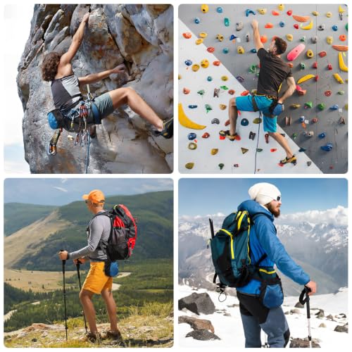 Homoyoyo Rock Climbing Chalk Bags Wear-Resistant Polyester Material Large Capacity 2 Pcs with Drawstring Closure Multi-Functional Outdoor Sports Chalk Bags for Gymnastics and Travel