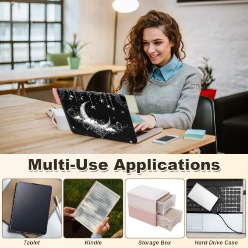 Universal Laptop Skin Sticker Decal 11-15.6 Inches, Crescent Moon | Reusable Vinyl Sticker for 12.1 13 13.3 14 15.4 Inches Notebook PC, Scratch Resistant Waterproof, Easy to Trim & Apply - color: Crescent Moon
