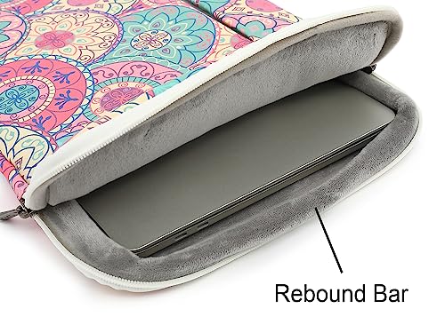 360° Protective Laptop Sleeve Case Bag with 2 Pockets,Handle and Luggage Strap for iPad 12.9 inch,MacBook Pro Air 13" and 12.5 inch-13.3 inch Screen Laptop (Bandanna) - color: Bandanna, size: 12.5 inch-13.5 inch