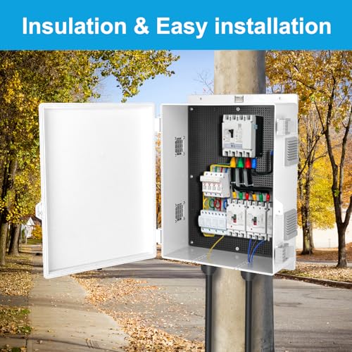 Electrical Junction Box, Outdoor Water Resistant Nema Enclosure, Ventilated ABS Plastic WiFi Project Box with Internal Mounting Panel & Hinged Cover 13" L x 9" H x 3.7" W - size: 13"L x 9"H x 3.7"W