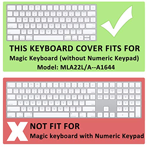 ProElife Ultra Thin Silicone Keyboard Protector Cover Skin for Apple Magic Keyboard & Magic Keyboard 2 (U.S Version, Model: MLA22L/A-A1644, Without Numeric Keypad) (Ombre Blue) - color: Ombre Blue