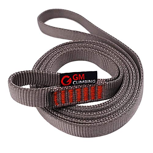 GM CLIMBING 16mm Nylon Sling Runner 22kN / 4950lbf CE UIAA Certified - color: Gray, size: 30cm / 12inch | Pack of 3