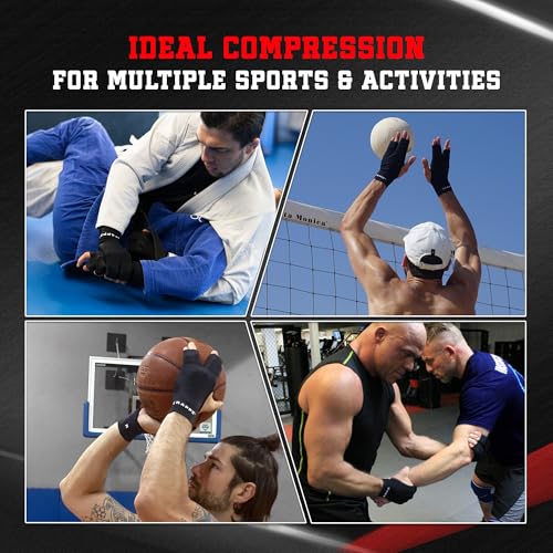 Finger Support Athletic Compression Gloves, Splint Alternative, Unisex M | Athletic Buddy Tape & Trigger Finger Sleeve & Brace, Arthritis Pain Relief & Joint Stabilizer for All Sports - size: Medium, style: Original Glove