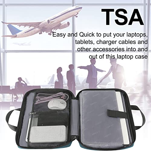 Ytonet 14 Inch Laptop Sleeve, Water Resistant TSA Laptop Case with Handle | Protective Computer Carrying Case Compatible with MacBook HP Dell Lenovo Asus Notebooks, Gifts for Men Women, Deep Teal - color: Deep Teal, size: 14 in