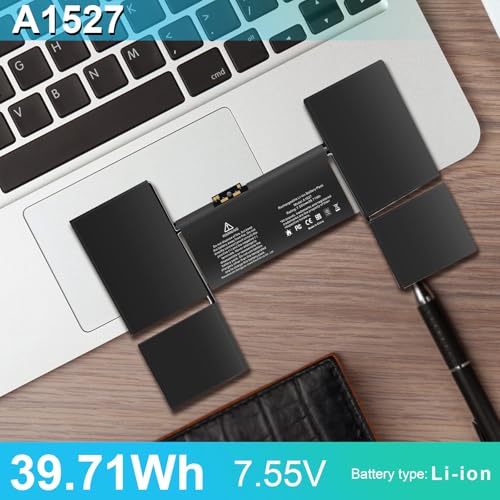 TREE.NB A1527 Battery Replacement for A1534 Battery (Early 2015 2016 Mid 2017) Fit for MacBook8,1 9,1 10,1 A1534 12-inch A1527 661-02267 MF855LL/A MK4M2CH/A MNYG2LL/A - size: 9.72x5.91x0.12inch A1527