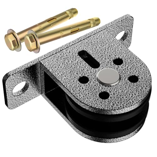 Cable Rope Bearing Pulley Wheel, Wall-Mounted Fixed Pulley Weight System for Home Gym, Weightlifting, DIY Fitness Equipment, Ceiling Mount Accessories - color: Grey-1pc