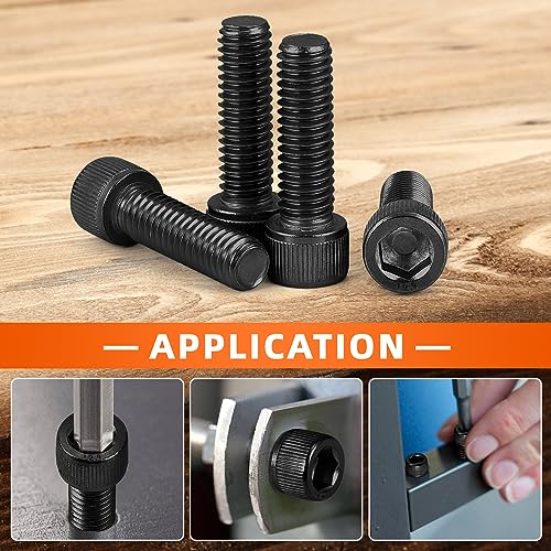 5/16-18 x 3/4" Socket Head Cap Screws Cap Bolts, 12.9 Grade Alloy Steel Black Oxide, Allen Hex Drive, UNC Coarse Thread Fully Threaded, 10 PCS - size: 5/16-18 x 3/4"