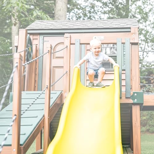 TUSK Avalanche 14 ft Rotomolded Playset Slide, Yellow - color: Yellow, size: 14 ft