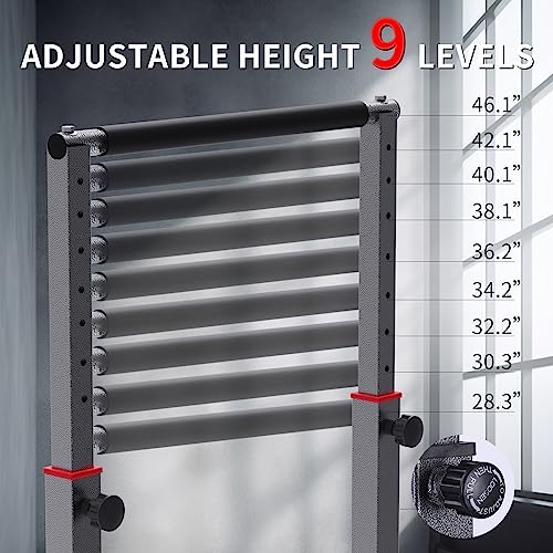 K KiNGKANG Dip Bar Station Set, 9 Level Adjustable, 1200lbs Heave Duty Dip Station for Full Body Workout Fitness,Functional Parallettes Bars