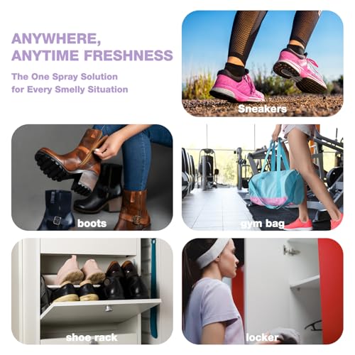 Air Jungles Shoe Deodorizer Spray 2 Oz 2-Pack, Lavender Odor Eliminator | Travel Size, Up To 300 Sprays Each, Smell Remover Footwear Freshener For Sneaker, Boot, Locker & Gym Bag