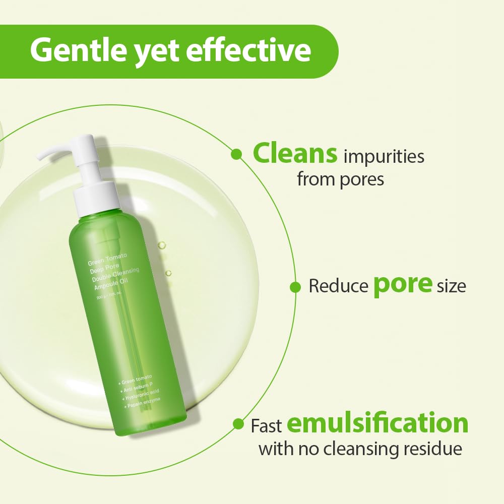 SUNGBOON EDITOR Green Tomato Cleansing Oil, Makeup Remover, 7.05 fl.oz
